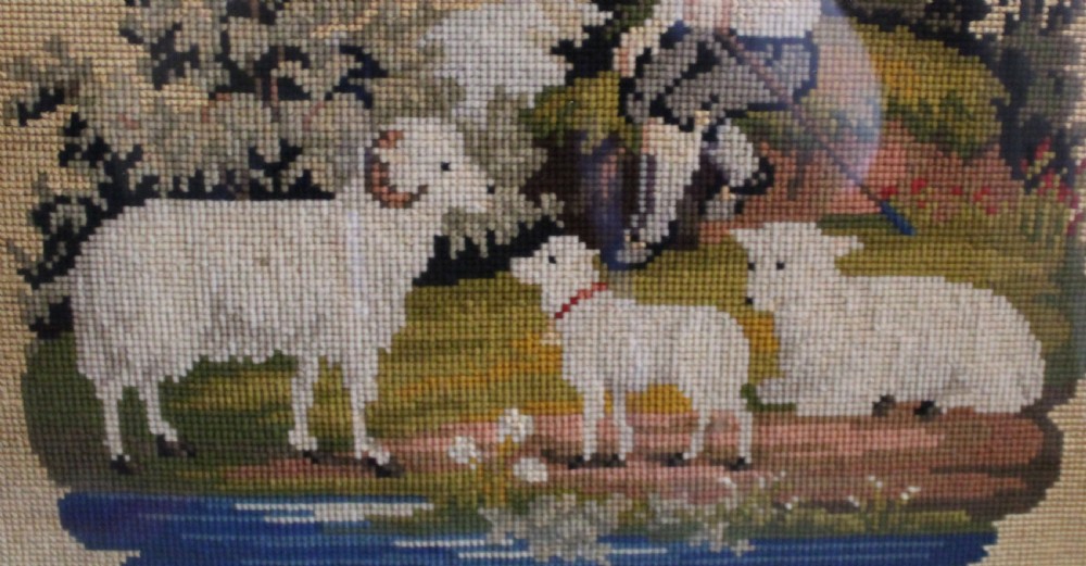 Pair of fine Victorian needlework pictures View VIII