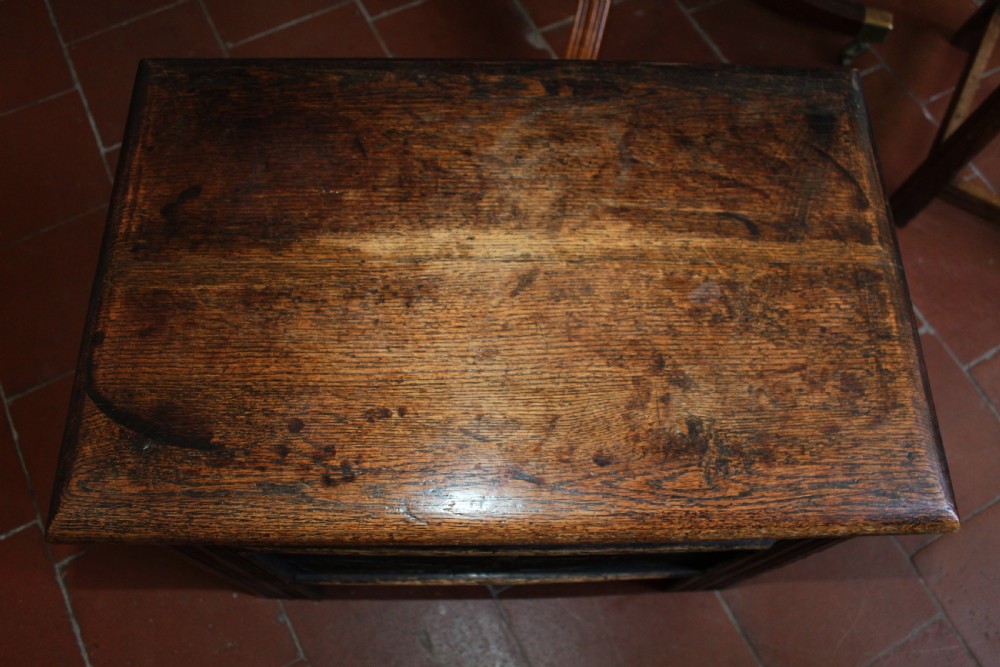 Small late19th century carved oak coffer View II