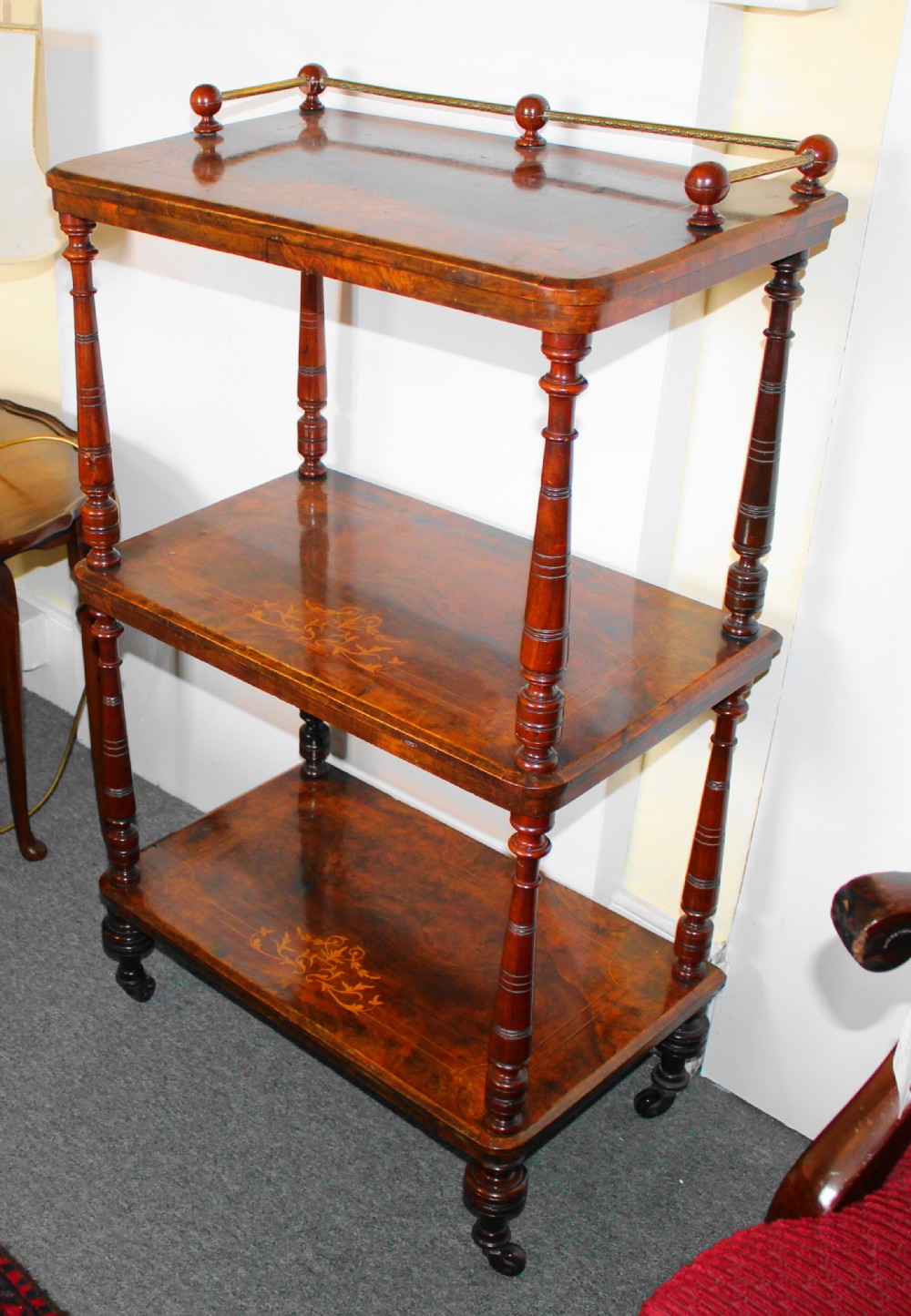 Victorian walnut whatnot
