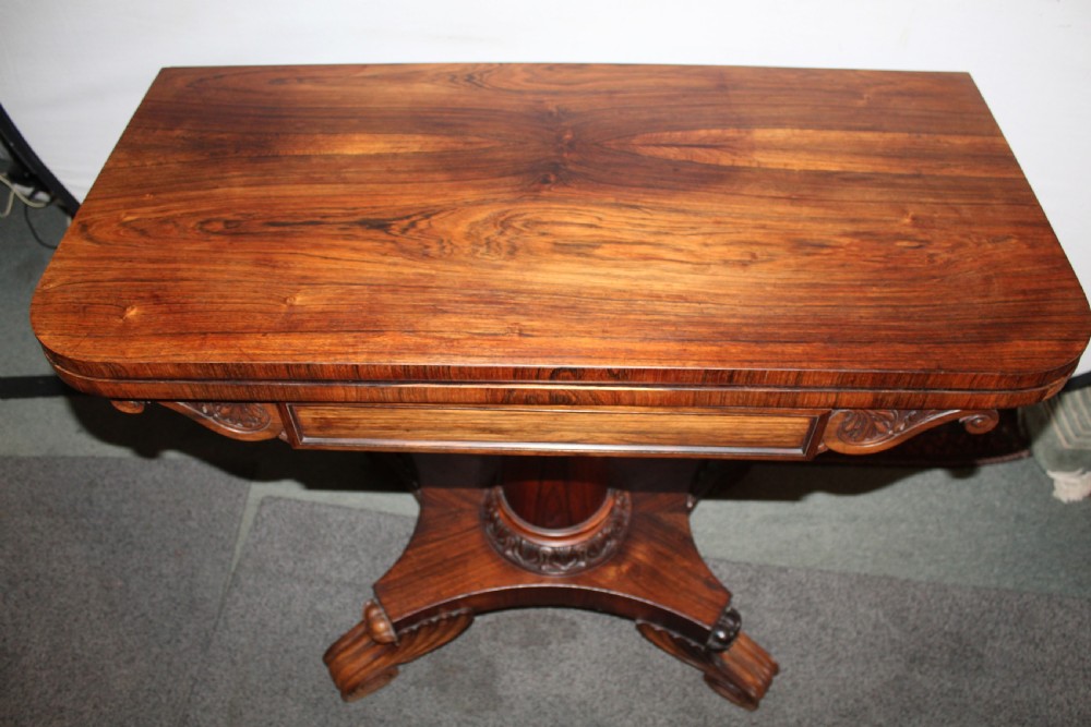 Excellent quality Regency rosewood card table View III