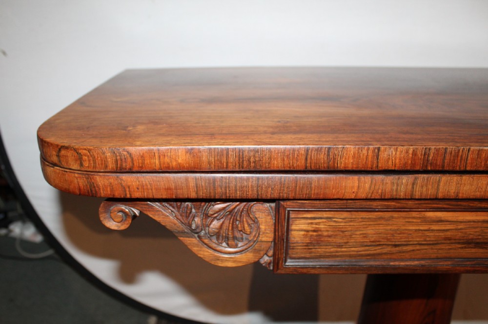 Excellent quality Regency rosewood card table View IX