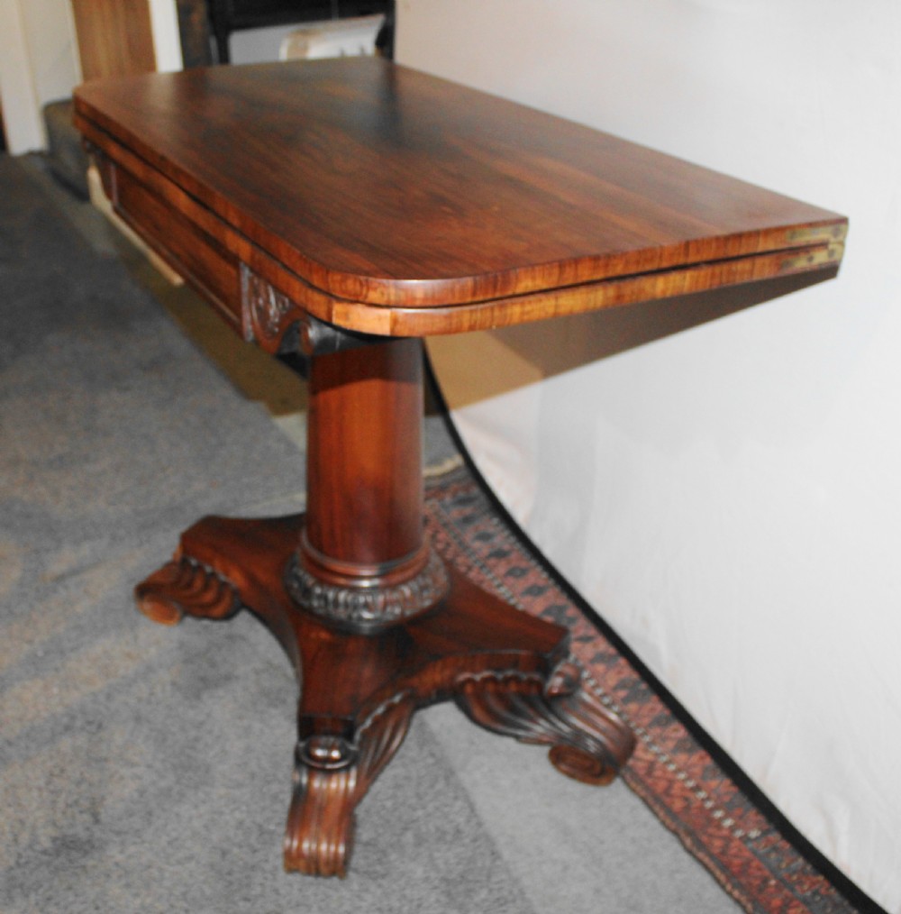 Excellent quality Regency rosewood card table View X