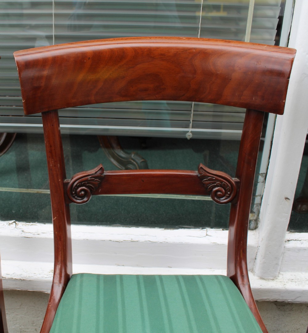 Set of six William IV mahogany dining chairs View VII