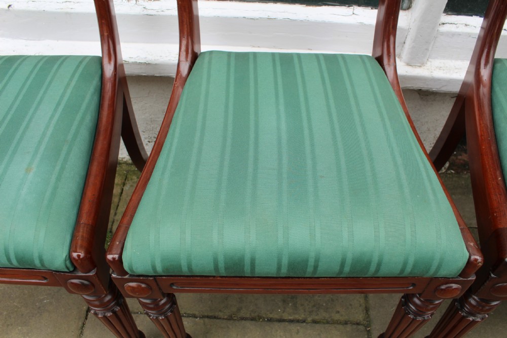 Set of six William IV mahogany dining chairs View VIII