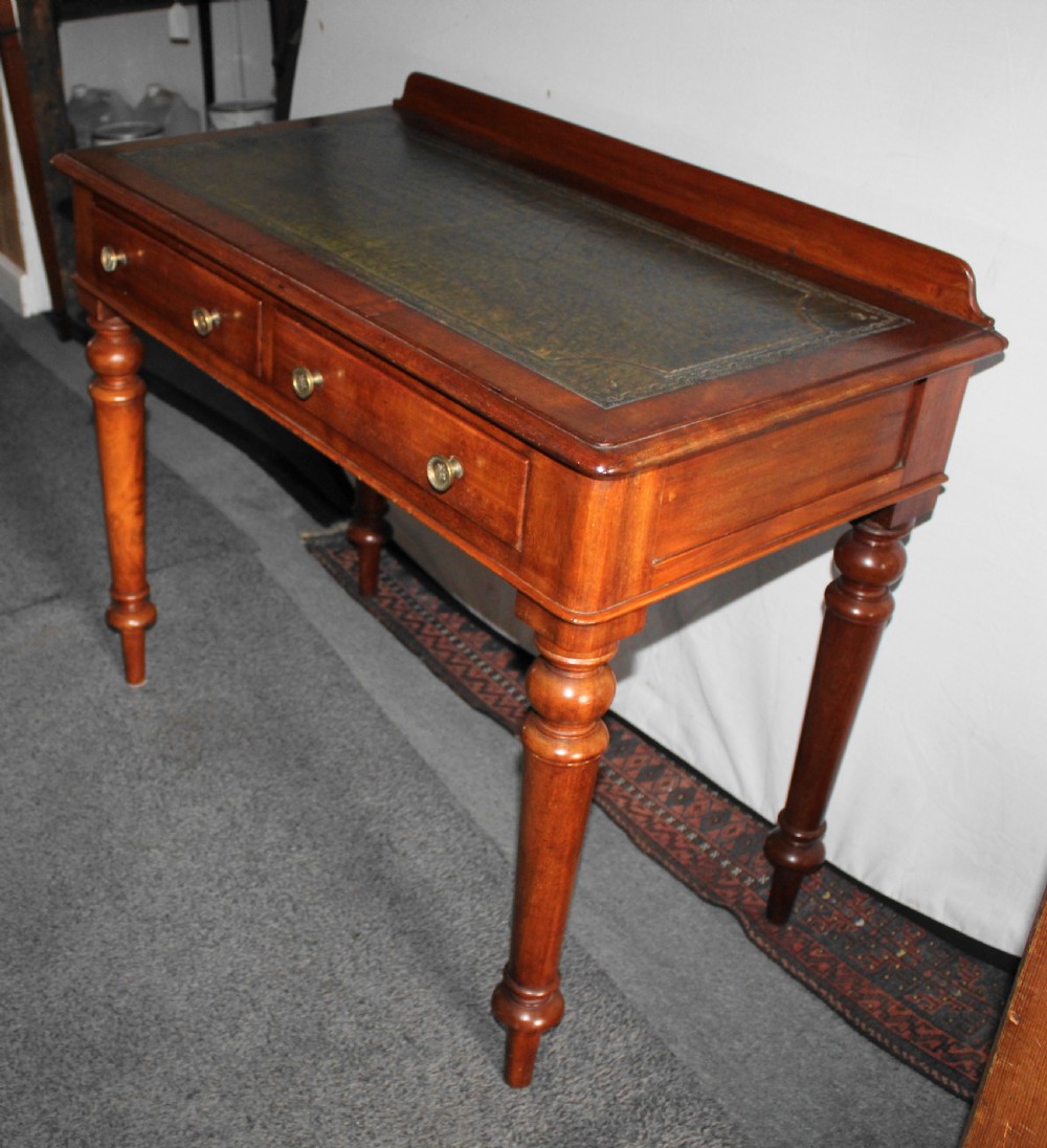 Victorian figured walnut writing table View II