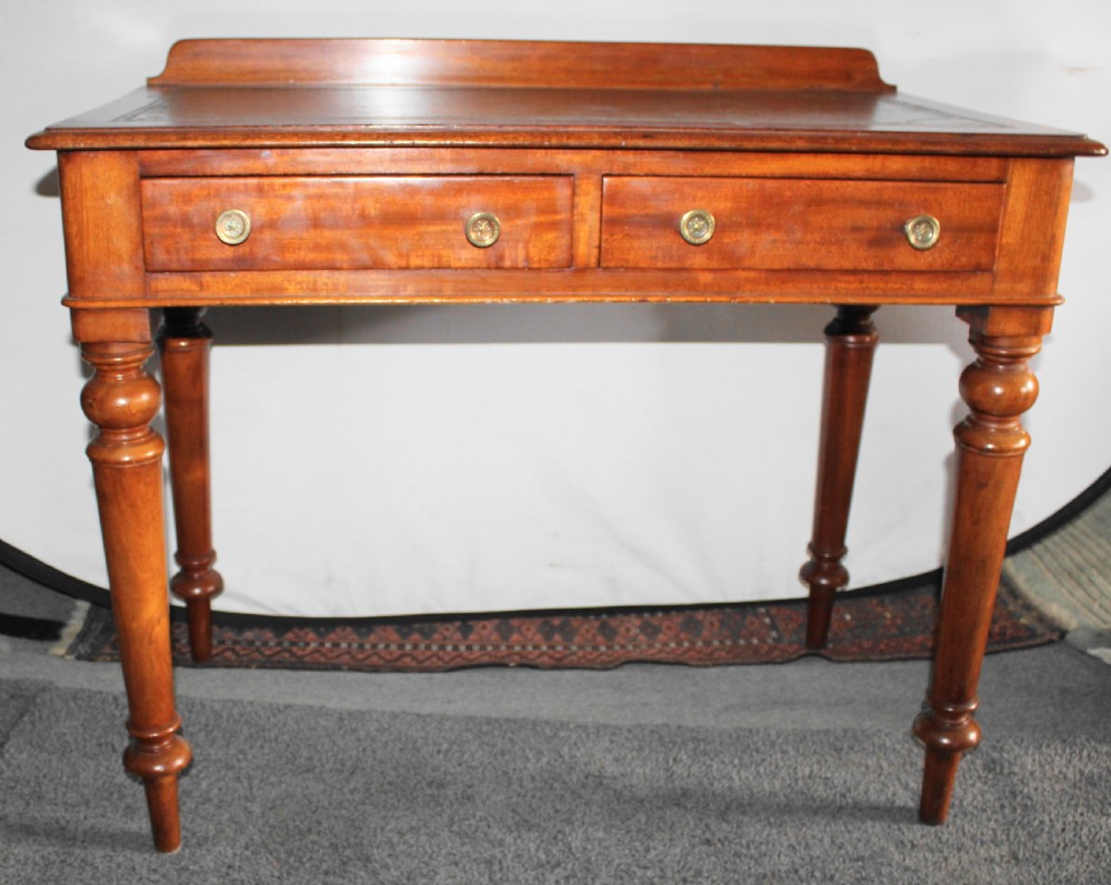 Victorian figured walnut writing table View III