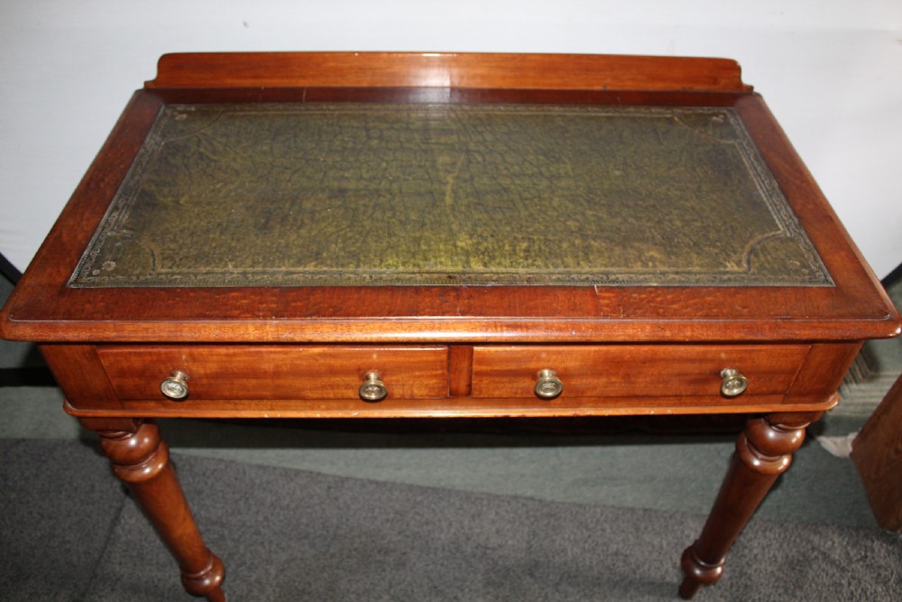 Victorian figured walnut writing table View IV