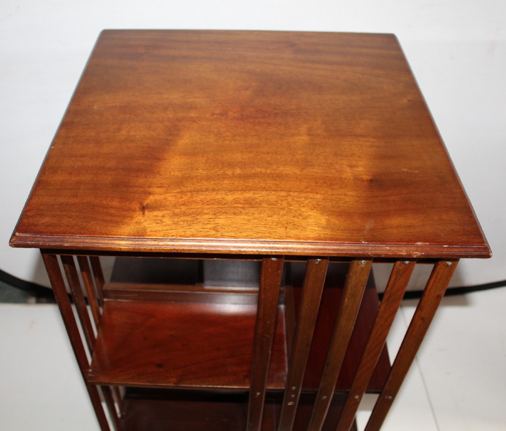 Edwardian mahogany revolving bookcase View III