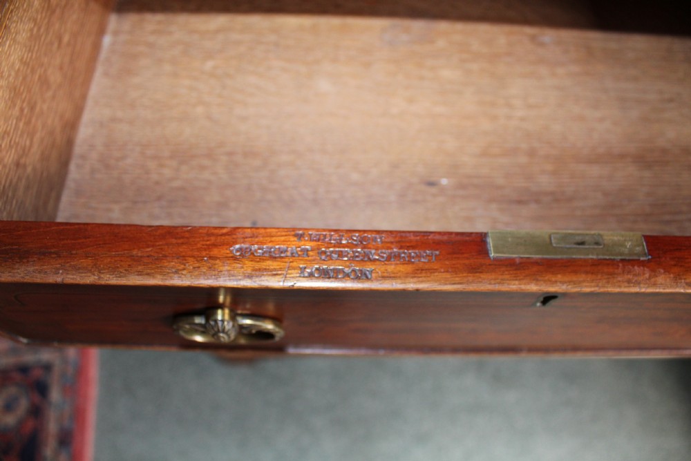 Fine quality 19th century mahogany library bookcase, stamped T. Willson View VIII