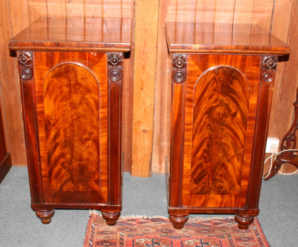 Pair of figured mahogany early 19th century cabinets View II