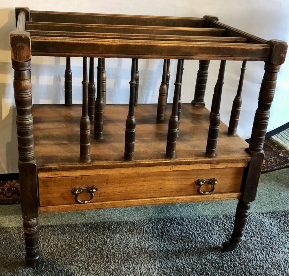 Victorian walnut Canterbury 