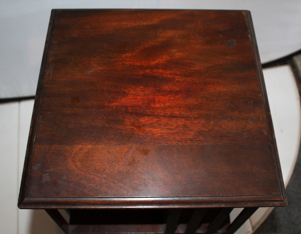 Small Edwardian mahogany revolving bookcase View IV