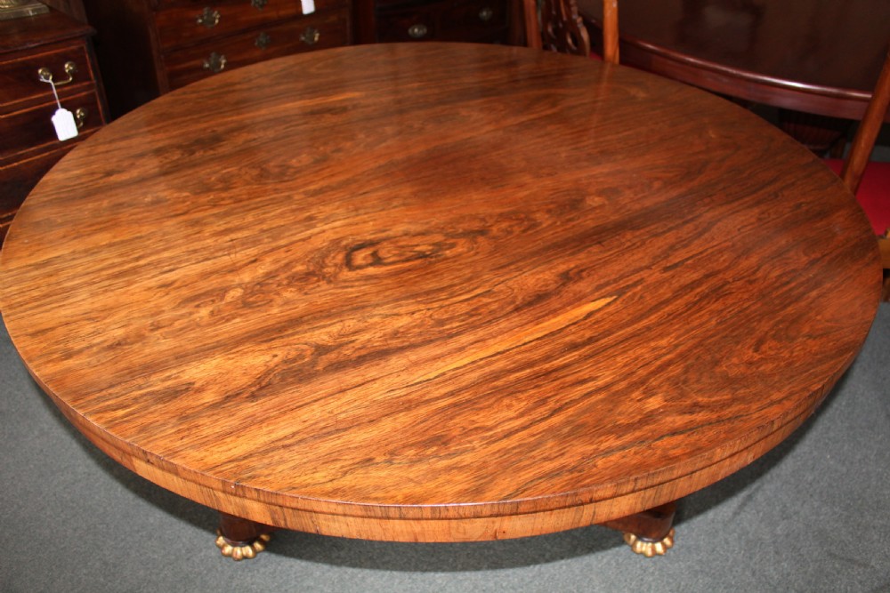 Regency rosewood large round dining table View II
