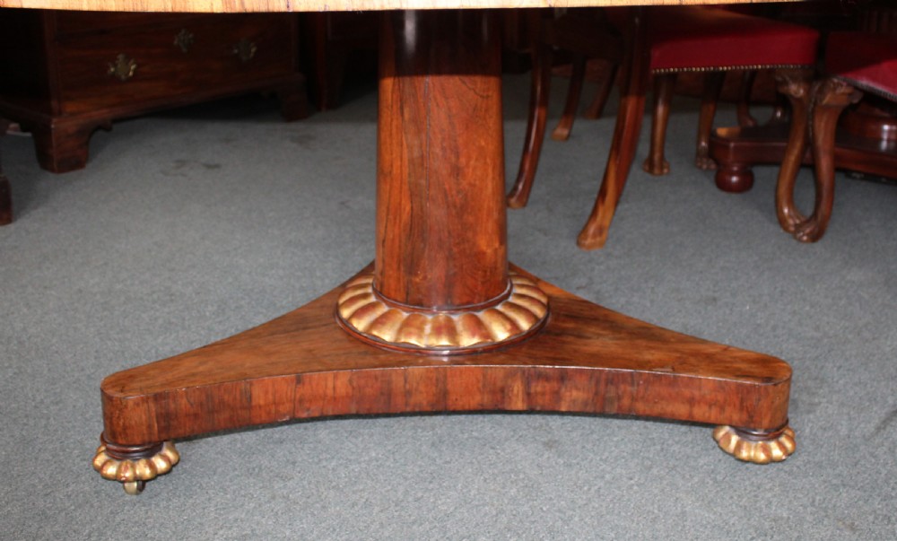 Regency rosewood large round dining table View III