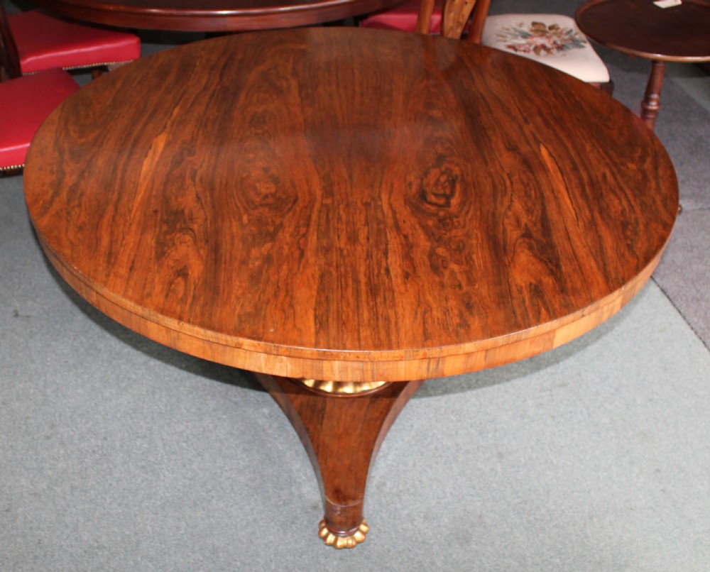 Regency rosewood large round dining table View V
