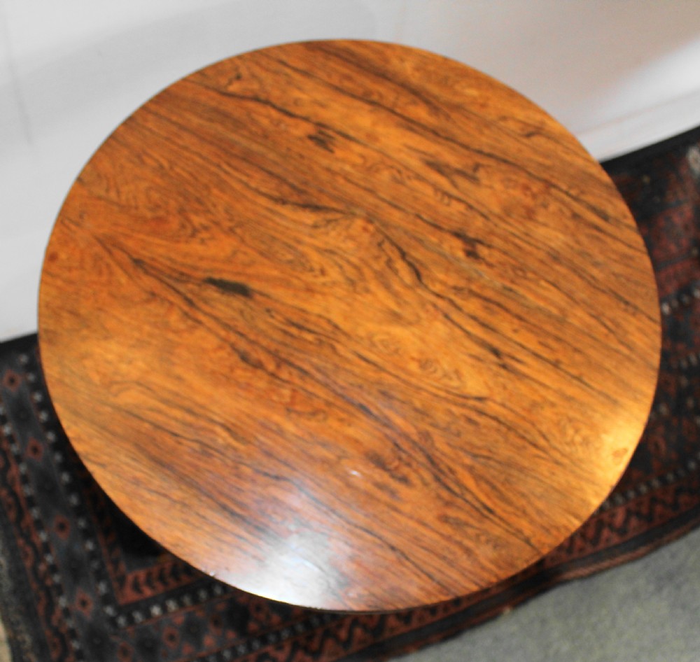 Regency rosewood round occasional table View III