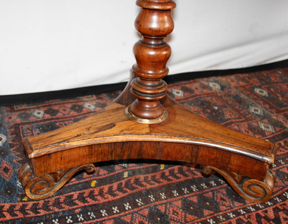 Regency rosewood round occasional table View IX