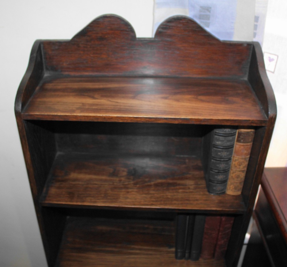 Small Arts and Crafts oak open bookcase View III