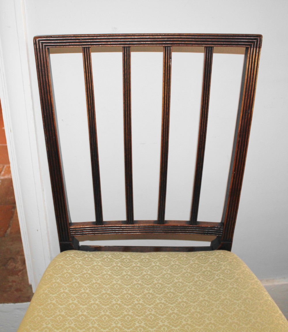 Set of  six George III mahogany dining chairs  View V