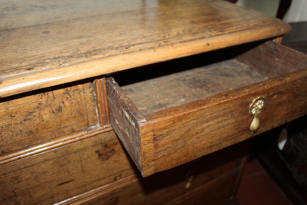 Early Georgian oak chest of drawers View IV