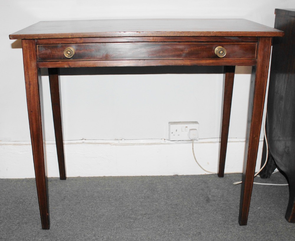 George III mahogany and inlaid side table View III