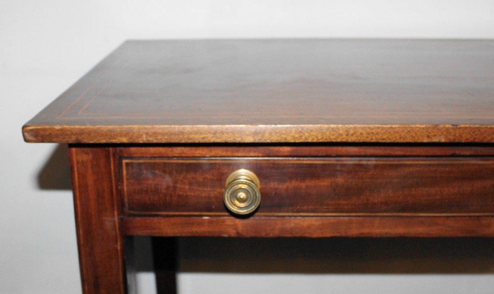 George III mahogany and inlaid side table View IV