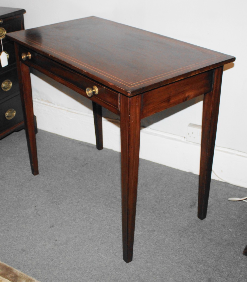 George III mahogany and inlaid side table View V