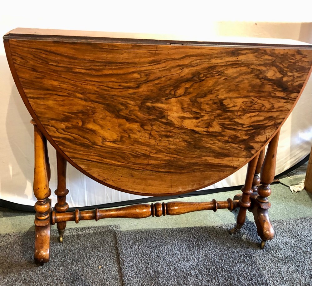 Victorian Figured Walnut Sutherland Table  View VII