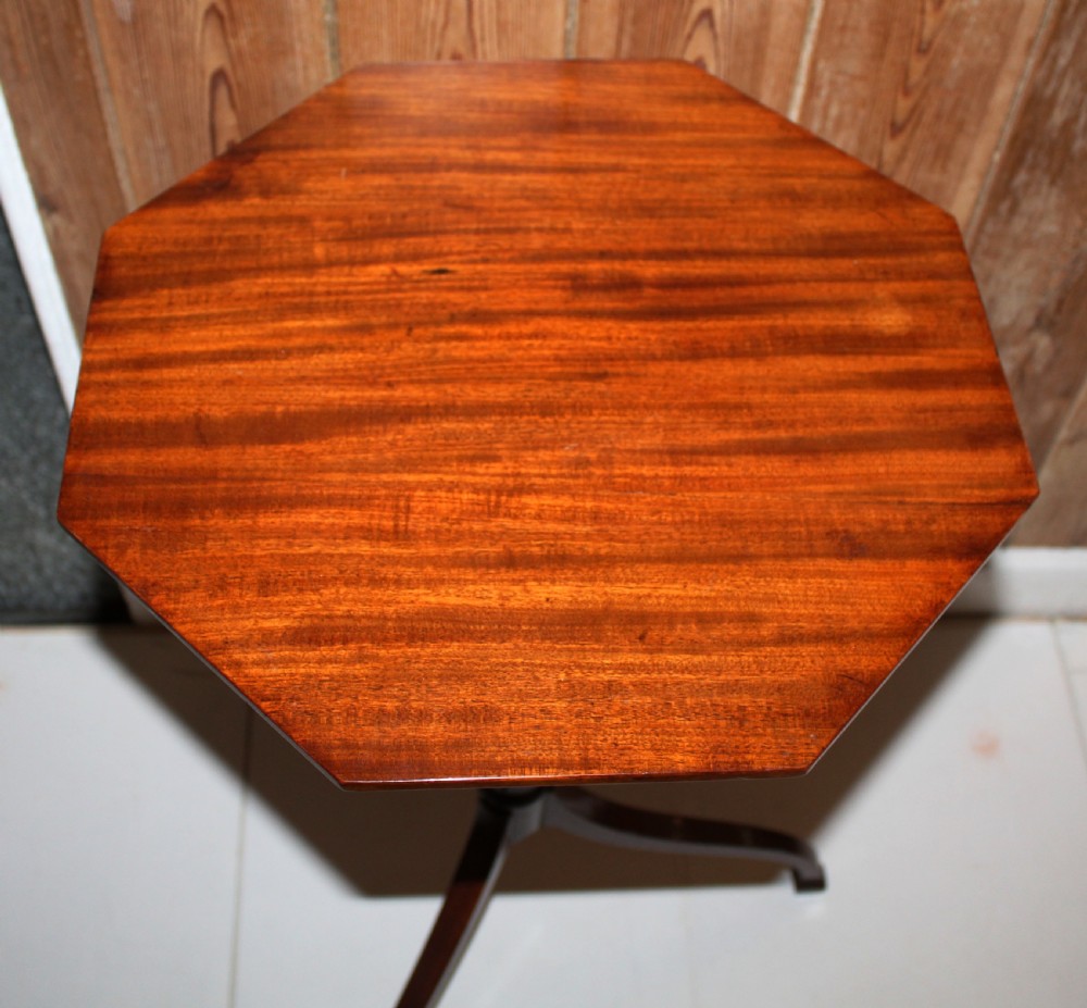 Regency mahogany octagonal tripod table View IV