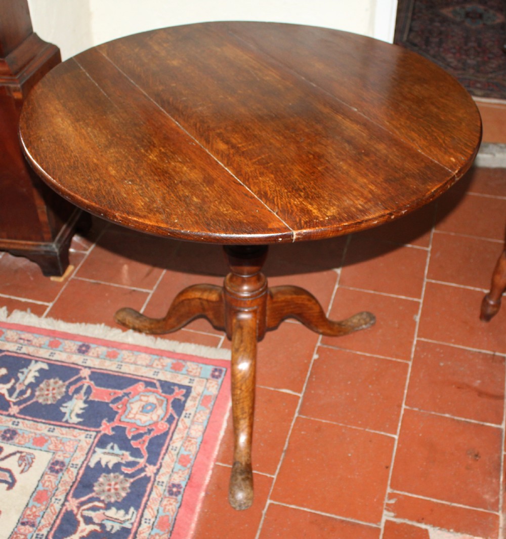 George III oak tripod table