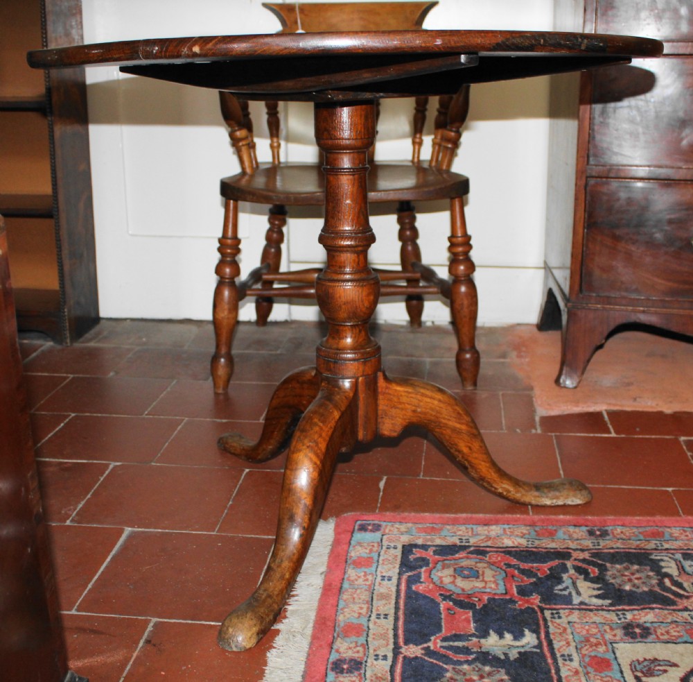 George III oak tripod table View II