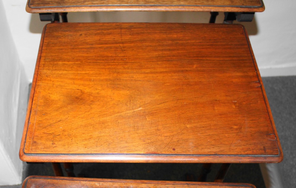 Fine Nest of three early 19th century rosewood tables  View V