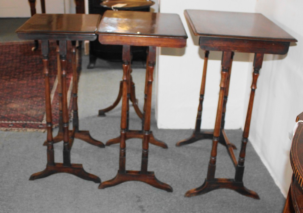 Fine Nest of three early 19th century rosewood tables  View VIII