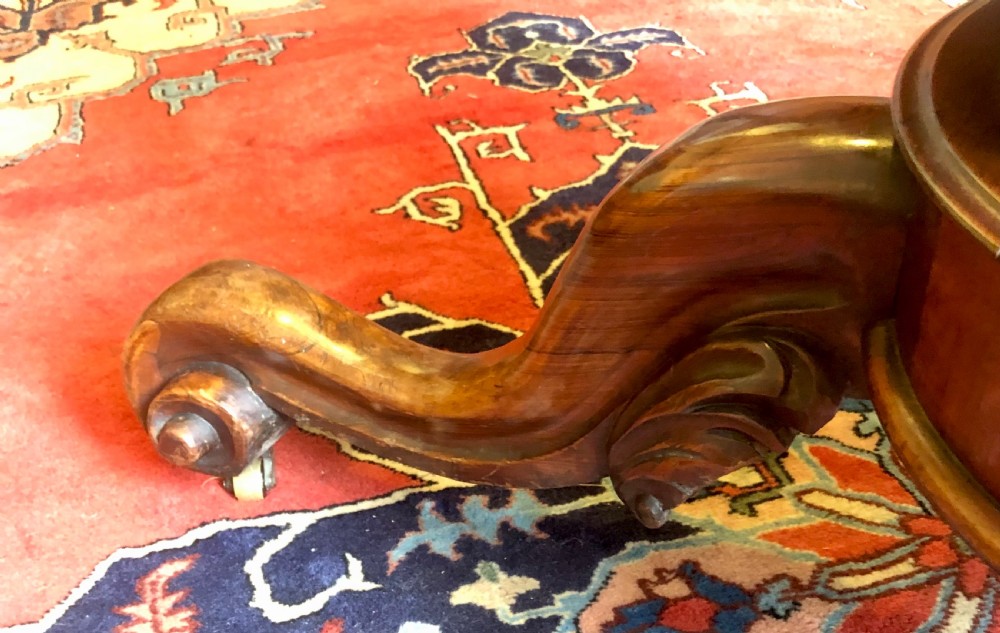 Large 19th Century Figured Rosewood Round Table View X