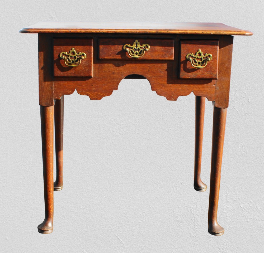 Small George III oak lowboy
