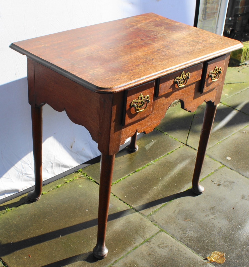 Small George III oak lowboy View VI