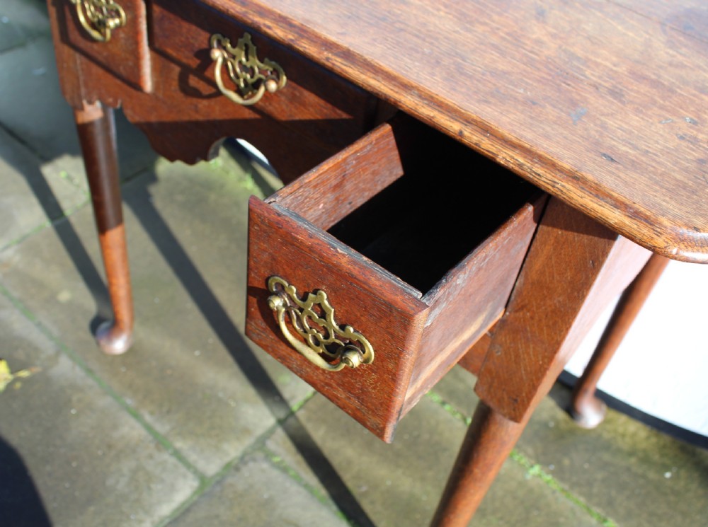 Small George III oak lowboy View VIII