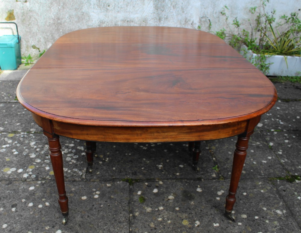 Large early 19th century mahogany dining table View VII