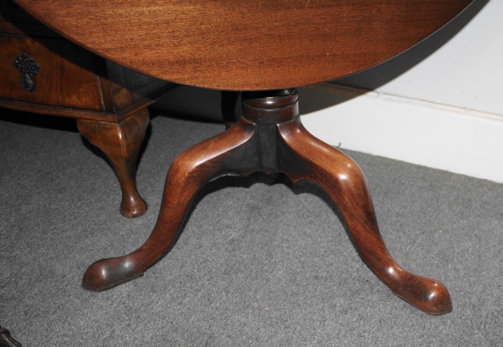 Large George III mahogany tripod table View V