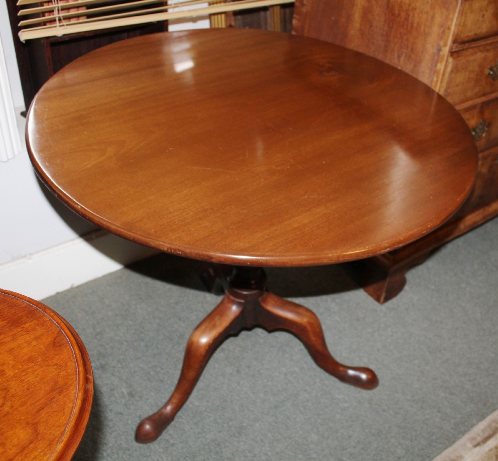 Large George III mahogany tripod table View X