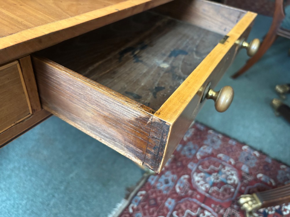 Small Regency mahogany and satinwood inlaid sofa table View VI