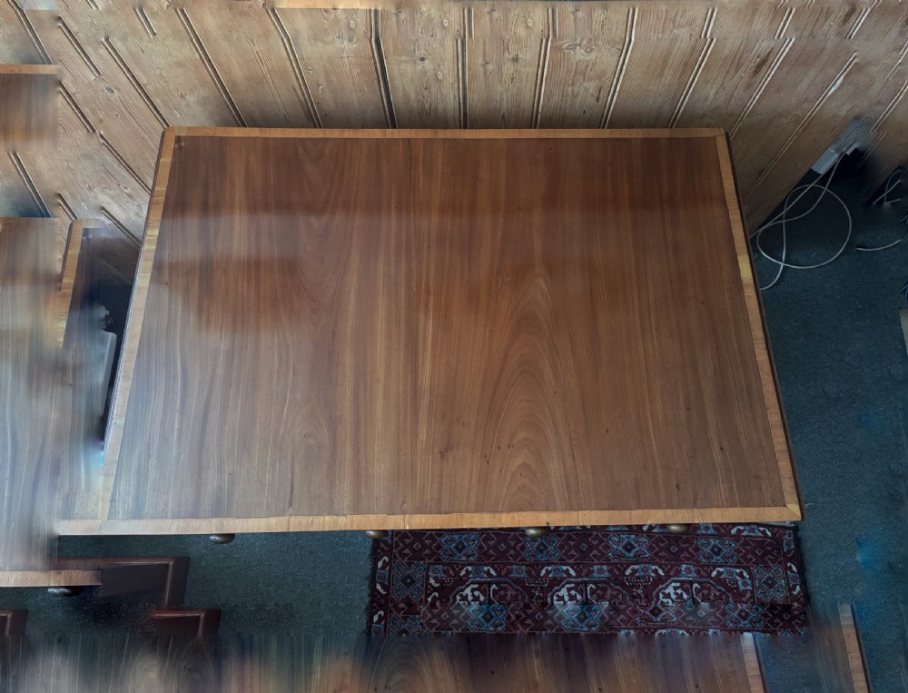 Small Regency mahogany and satinwood inlaid sofa table View VIII