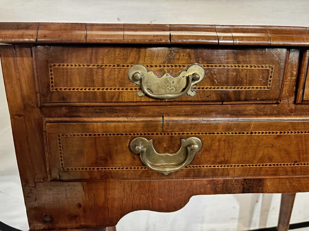 George III walnut and inlaid lowboy View V