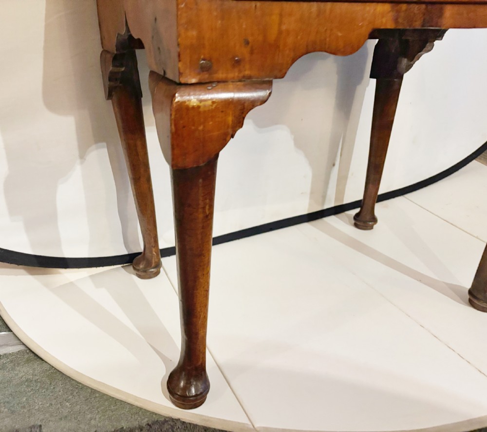 George III walnut and inlaid lowboy View VI