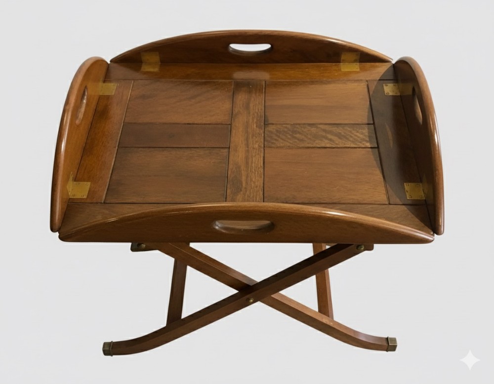 Early 20th Century mahogany butlers tray on stand