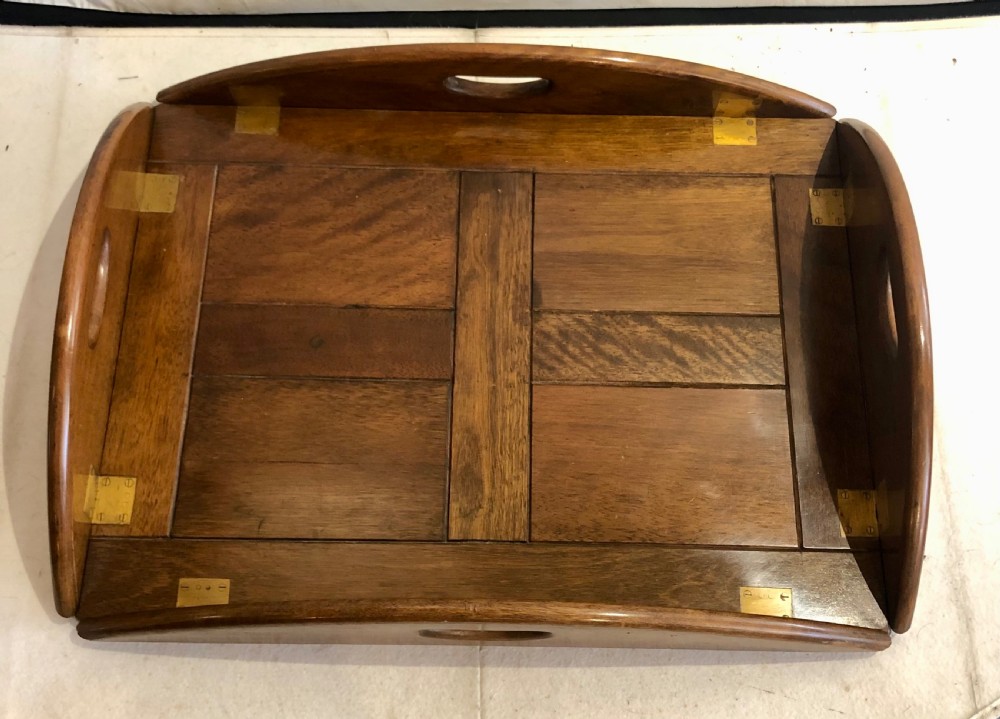Early 20th Century mahogany butlers tray on stand View VI