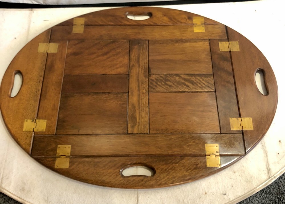 Early 20th Century mahogany butlers tray on stand View VIII
