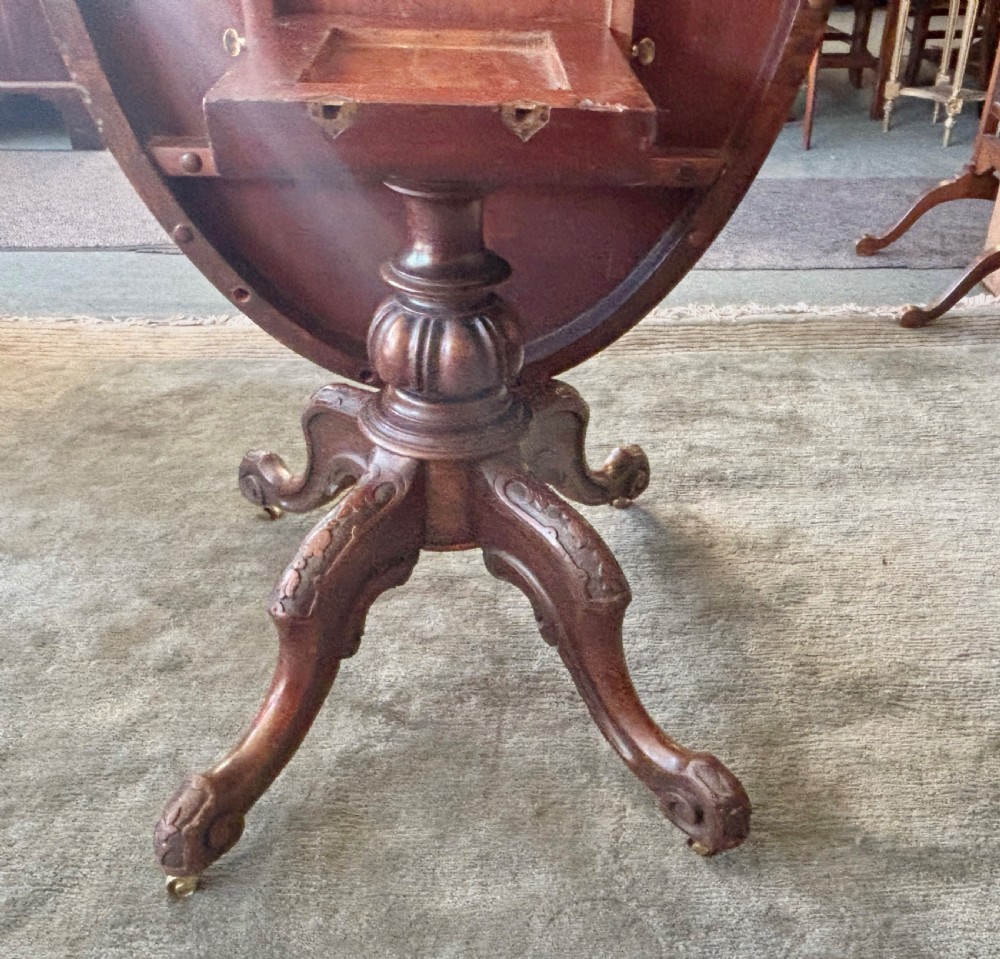 Victorian burr walnut oval breakfast table View V