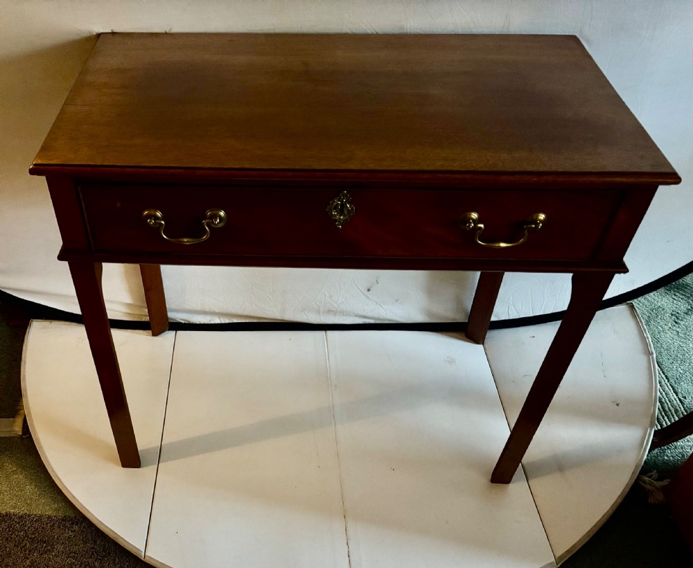 George III mahogany side table with long drawer View III