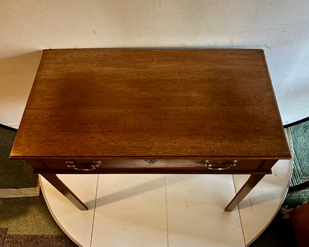 George III mahogany side table with long drawer View VI